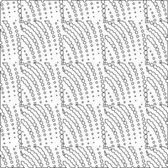 Vector pattern with symmetrical elements . Modern stylish abstract texture. Repeating geometric tiles from striped elements. Black and white pattern.