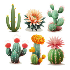 cactus On a transparent background (png) for decoration projects. generative AI