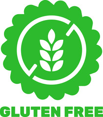 Isolated gluten free icon sign vector design