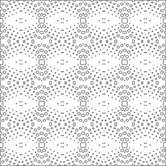 Vector pattern with symmetrical elements . Modern stylish abstract texture. Repeating geometric tiles from striped elements. Black and white pattern.