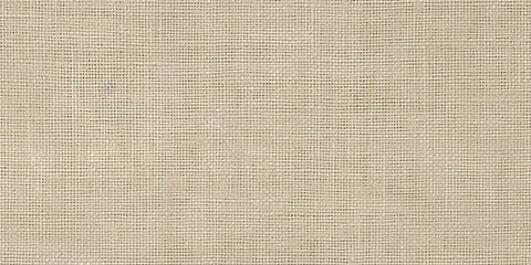 Natural Cream Linen Texture Background. Seamless Pattern. Organic Yarn Close Up Weave Fabric Ribbon Trim Banner, generative ai