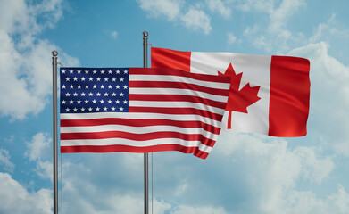 Canada and USA flag