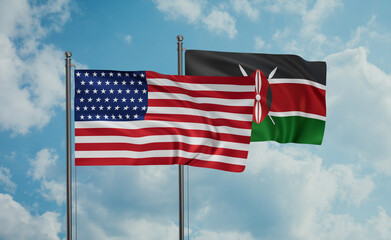 Kenya and USA flag