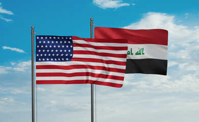 Iraq and USA flag - 615854231