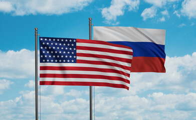 Russia and USA flag
