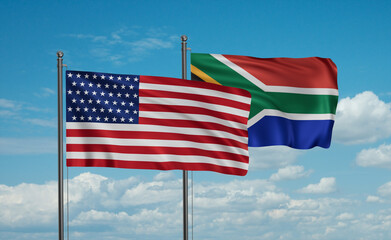 South Africa and USA flag