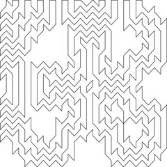 Vector pattern with symmetrical elements . Modern stylish abstract texture. Repeating geometric tiles from striped elements. Black and white pattern.