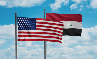 Venezuela and USA flag