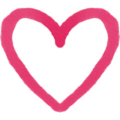 Watercolor Brush Heart Png Illustration Paper Texture