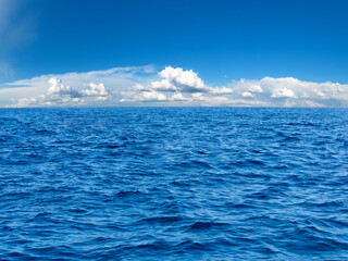 Fototapeta na wymiar Blue sea and blue sky