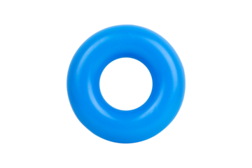 blue circle, inflatable swimming ring isolated from background