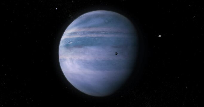 An interplanetary spacecraft flying near unknown planet.