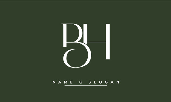 BH,  HB,  B,  H   Abstract  Letters  Logo  Monogram