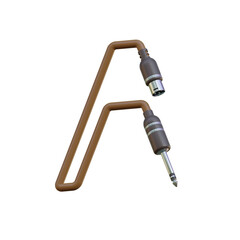 Audio Cable 3D Alphabet or PNG Letters