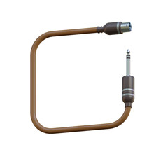 Audio Cable 3D Alphabet or PNG Letters
