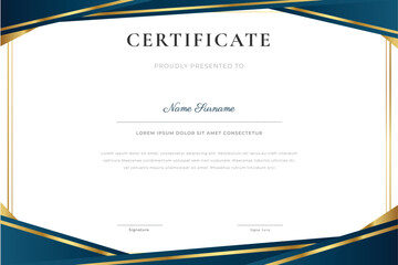  luxury golden frame background certificate template design