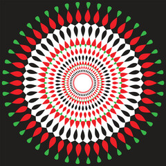 Circular pattern of a mandala for the floral round. Decorative mandala pattern in oriental elements vector illustration. Oriental. Book Page. Outline.