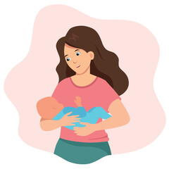 A mother holds a small child in her arms