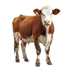 cow isolated on transparent background cutout