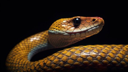close up of a python