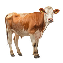 cow isolated on transparent background cutout