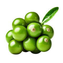Obraz premium green peas isolated on transparent background cutout
