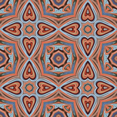 Geometric abstract background. Fractal seamless illustration background pattern fabulous design. Modern wallpaper, clothing, wrapping, Batik, mandalas, fabric, and tile pattern wallpaper. 