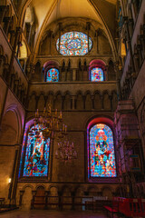 Obraz premium stained glass window in church