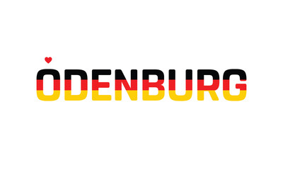 I love Odenburg, Typographic Design, Flag of Germany corporate in Odenburg, Odenburg, Odenburg Vector, Love, Vector, Flag of Germany, I love Germany