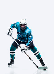 Ice hockey player. Download high resolution photo. Sport concept.