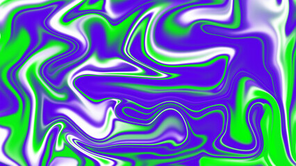 3D rendered neon blue lequid wavy shinny marble oil background, neon green oil pastel design