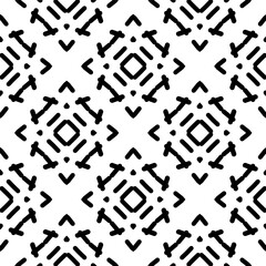 Background with abstract shapes. Black and white texture. Monochrome repeating pattern  for decor, fabric, cloth.