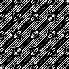 Background with abstract shapes. Black and white texture. Monochrome repeating pattern  for decor, fabric, cloth.
