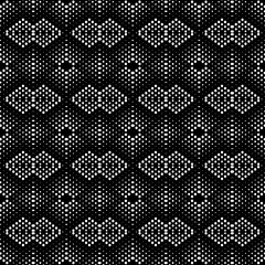 Background with abstract shapes. Black and white texture. Monochrome repeating pattern  for decor, fabric, cloth.
