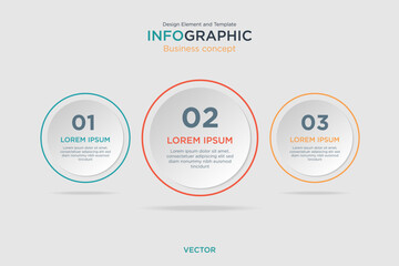 Fototapeta premium infographic business concept. Circular Text Box Design Element and Template on Background Gray Light Mode. In Vector