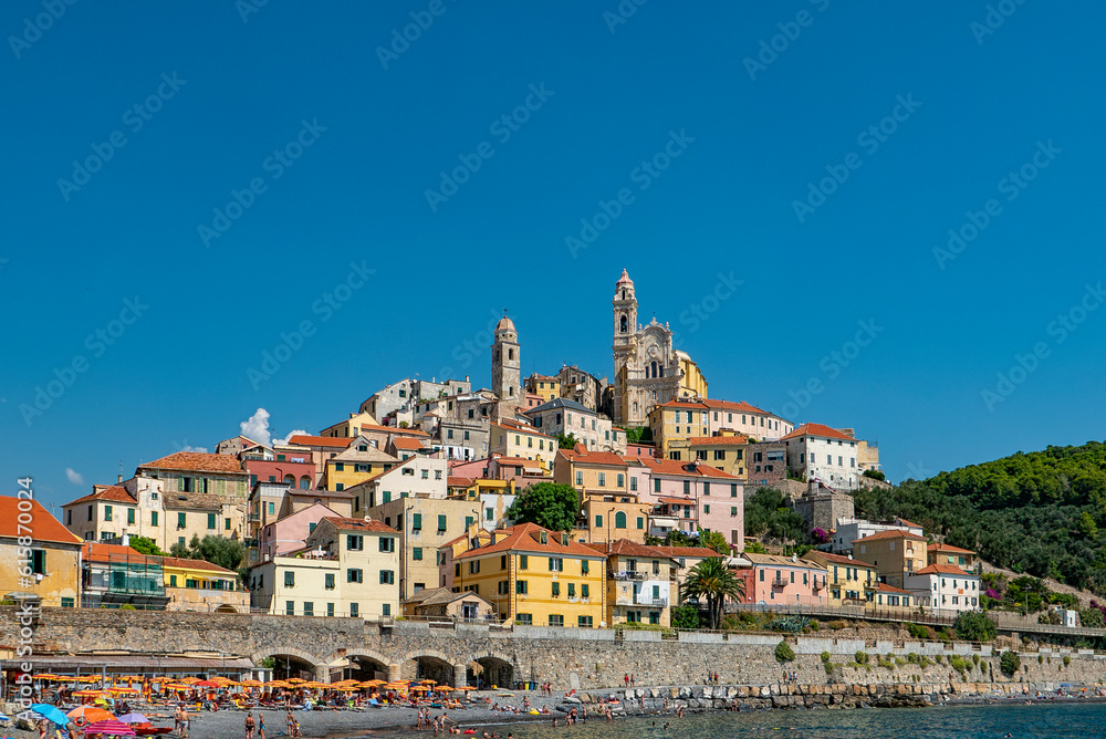 Wall mural cityscape of cervo a village of liguria