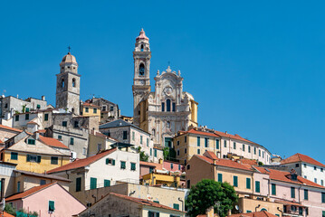 Fototapeta na wymiar Cityscape of Cervo a village of Liguria