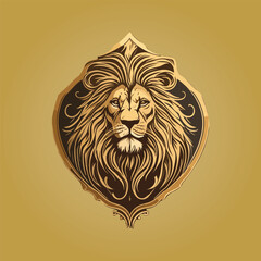 The combination mark logo Abstract lion logo