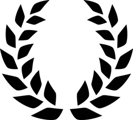 Award laurel wreath. Leaves victory frame. Floral branch border.
