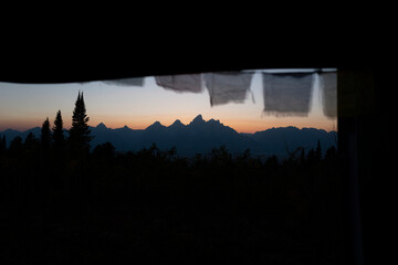 Sunset over the Tetons