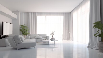 Obraz na płótnie Canvas Large luxury modern bright interiors Living room.