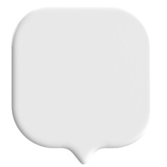 Speech bubble. Chat bubble. 3D illustration.