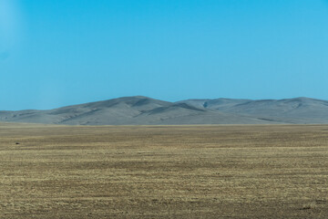 Landscape of the mountains in Mongolia