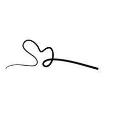 Squiggly Line Heart Element