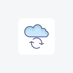 FlatSync Streamline Cloud Icon Synchronization

