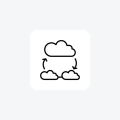 A Chic Collection of Line Icon Depicting Shopping Bags and Retail Therapy

