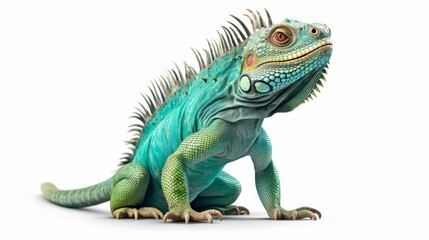 Obraz premium Iguana isolated on white background. Generative AI.