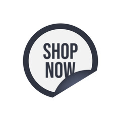 Sales tag shop now  for advertising, social media, promotion. Vector illustration. PNG