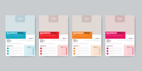 Business flyer, Corporate flyer template vector design. Corporate banner and leaflets. Trendy minimalist flat design.