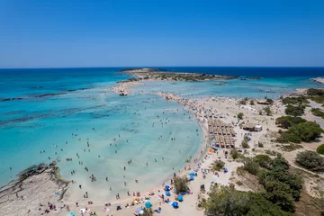 Crédence de cuisine en verre imprimé  Plage d'Elafonissi, Crète, Grèce Aerial summer sunny view of Elafonissi Beach, Crete, Greece